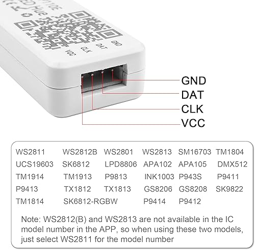 Miniatura 4 de RGBZONE Controlador LED Bluetooth, SP110E Pixel LED tiras de luz, control inteligente APP para 5V12V24V WS2812B WS2813 SK9822 APA102 SK6812 LPD8806