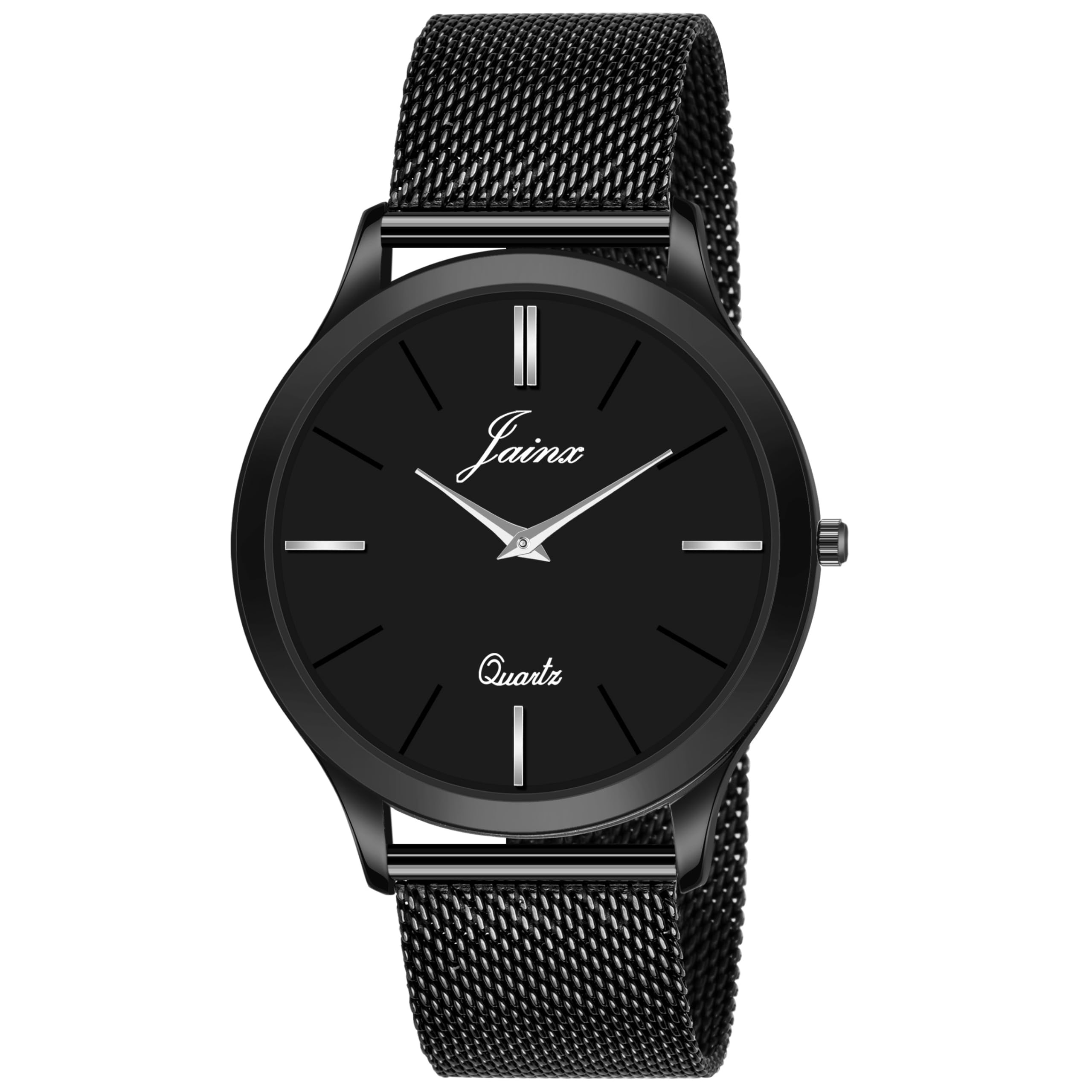 jainx Black Slim Mesh Chain Analog Wrist Watch for Men - JM1180 (B0CMX8VPF2) Amazon Price History, Amazon Price Tracker