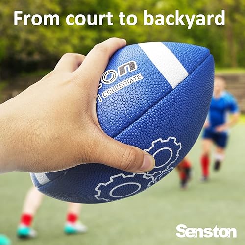 Miniatura 6 de Senston Fútbol talla 96  Cuero sintético de alta calidad para la escuela secundarianiñosjóvenesjóvenes fútbol con bomba de fútbol de tamaño inflador