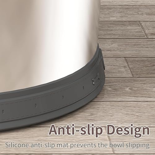 Miniatura 6 de Cuenco de agua para perros de 10 L, sin derrames, de 2.6 galones, de acero inoxidable de gran capacidad, sin salpicaduras, comedero lento para beber