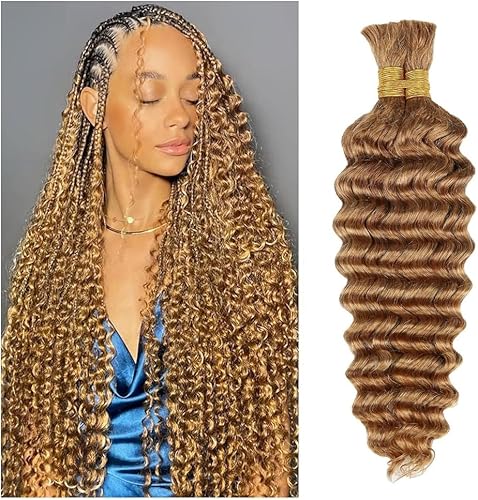 Synthetic 14inch Boho Braiding Hair Deep Wave Bulk Boho Hair for Braiding