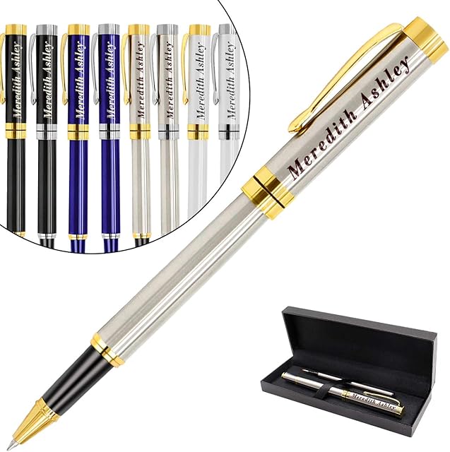 Engraved Pen Personalised,Personalised Pen with Your Name Or Message,Refillable Medium Refill,Personalised Gifts for Men or Women(Black Ink)