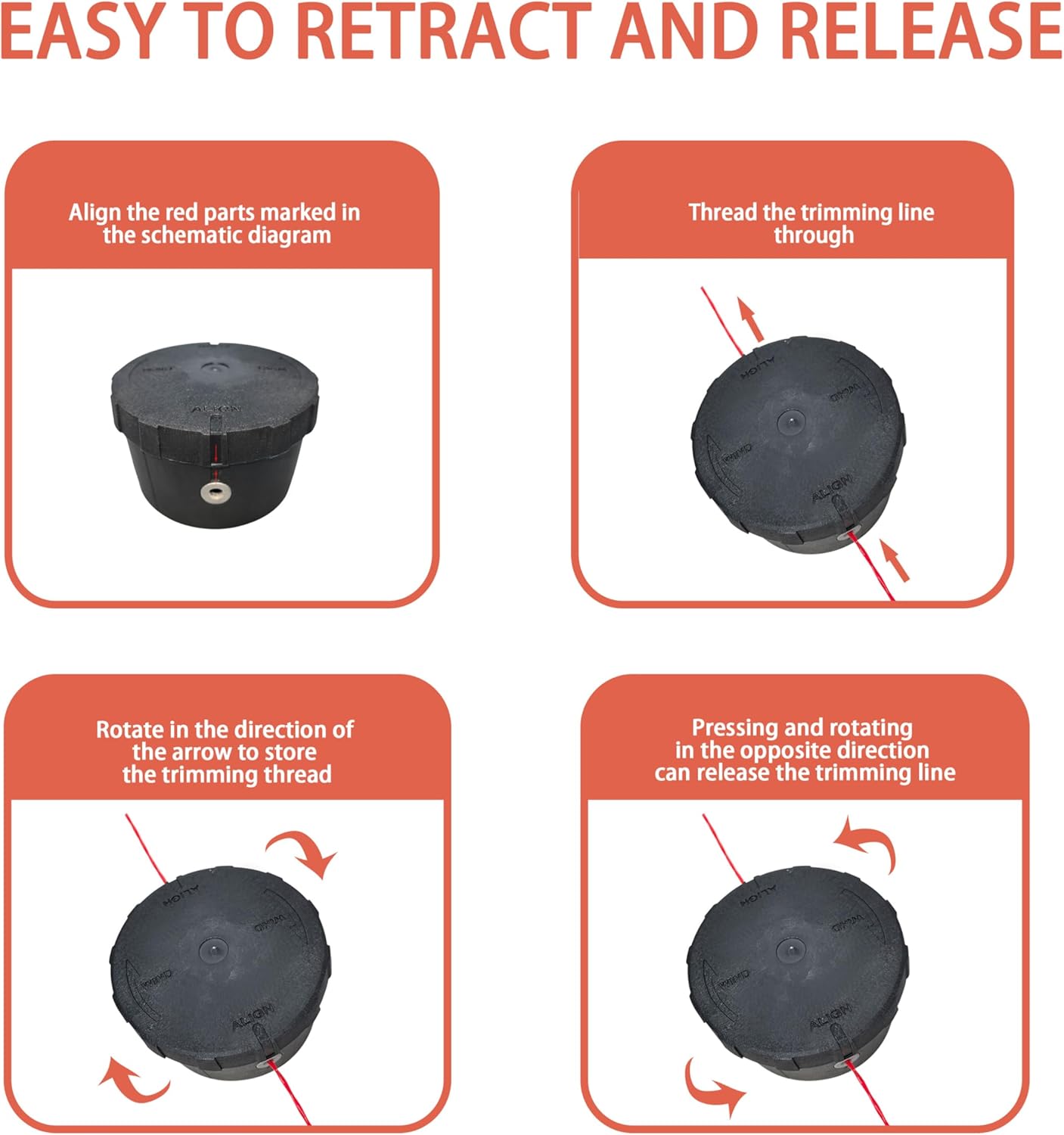 49-16-2714 String Trimmer Head Replacement for Milwau-kee Weed Eater Attachments 49-16-2748 Easy Load Trimmer Head,String Trimmer Head Replacement