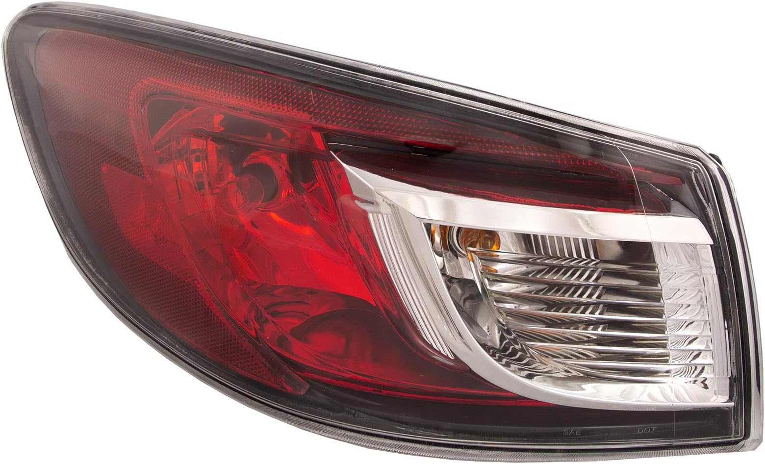 HEADLIGHTSDEPOT Tail Light Compatible with Mazda 3 2010-2013 4 Door Sedan Left Driver Side