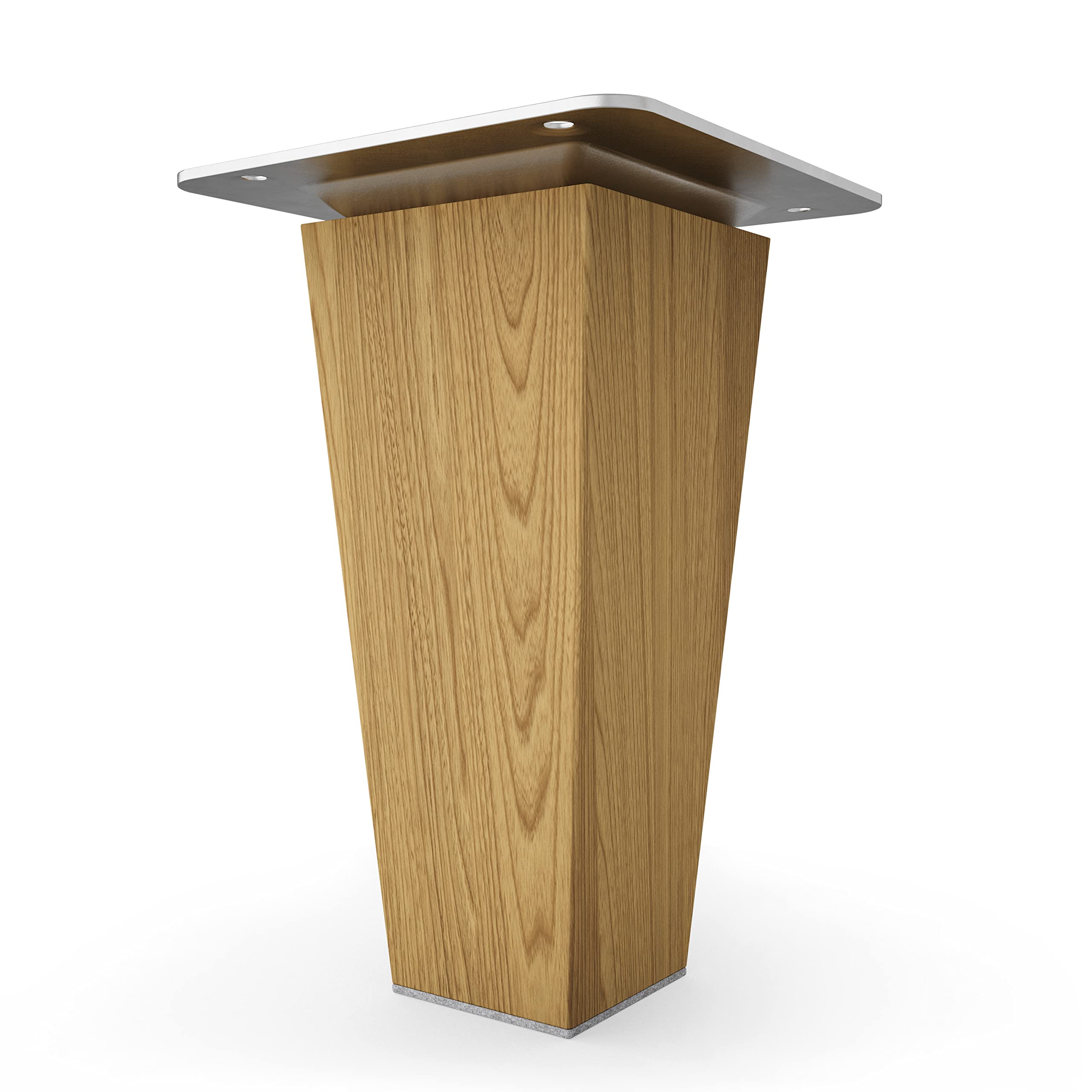 Sossai® Wooden furniture feet - Clif Square, 10 cm | oak - oil - Image 2