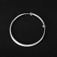 Vista 7 de 1 brazalete de plata de ley 925 sólida para mujer