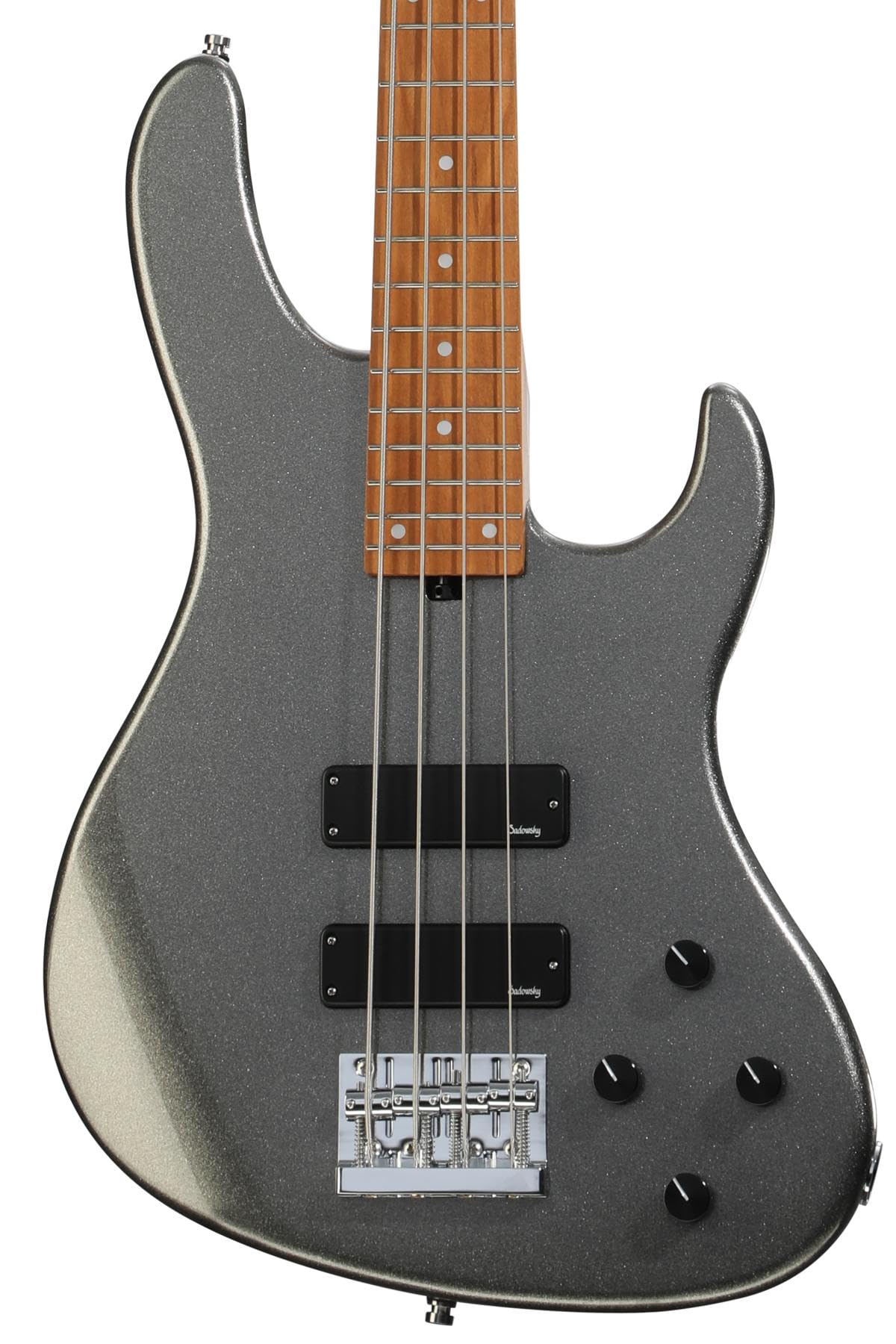 Sadowsky MetroExpress Modern Bass Guitar - Solid Silver Metallic, Maple Fingerboard