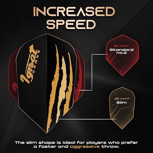 Miniatura 6 de IgnatGames Vuelos de dardos y accesorios  Juegos de 30 dardos de diferentes formas y 6 protectores de vuelo, kit de accesorios de dardos