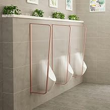 Wall-mounted urinal partition with stainless steel frame bathroom partition tempered glass panel men urinal privacy screen toilet partition urinal baffle partitions Suitable for hotels and restaurants