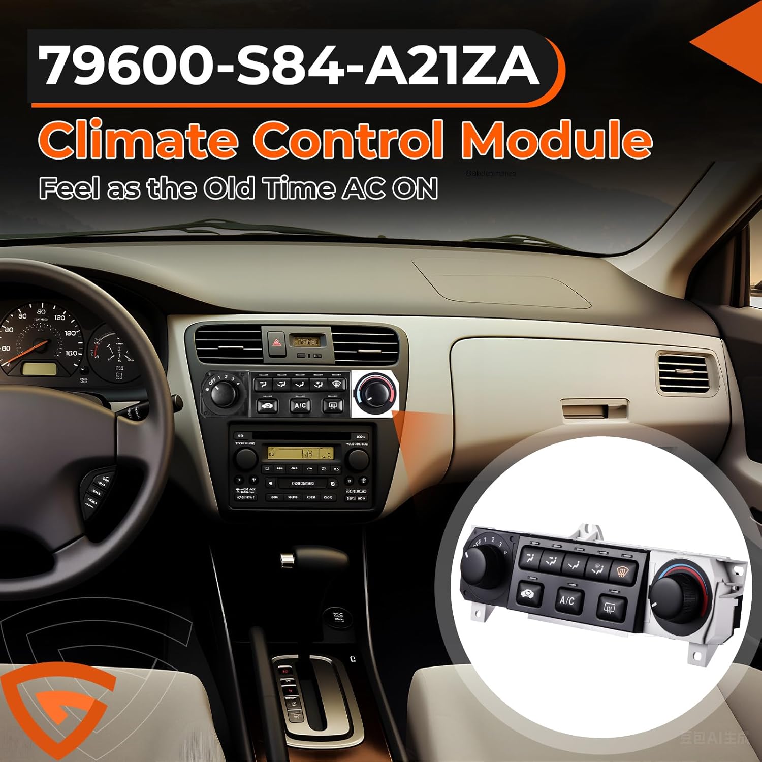 A/C Heater Climate Control Switch Module Compatible with Honda Accord 1998-2000, Fit for Honda Odyssey 1998-2004, Replace# 599-268, 79600-S84-A01ZA
