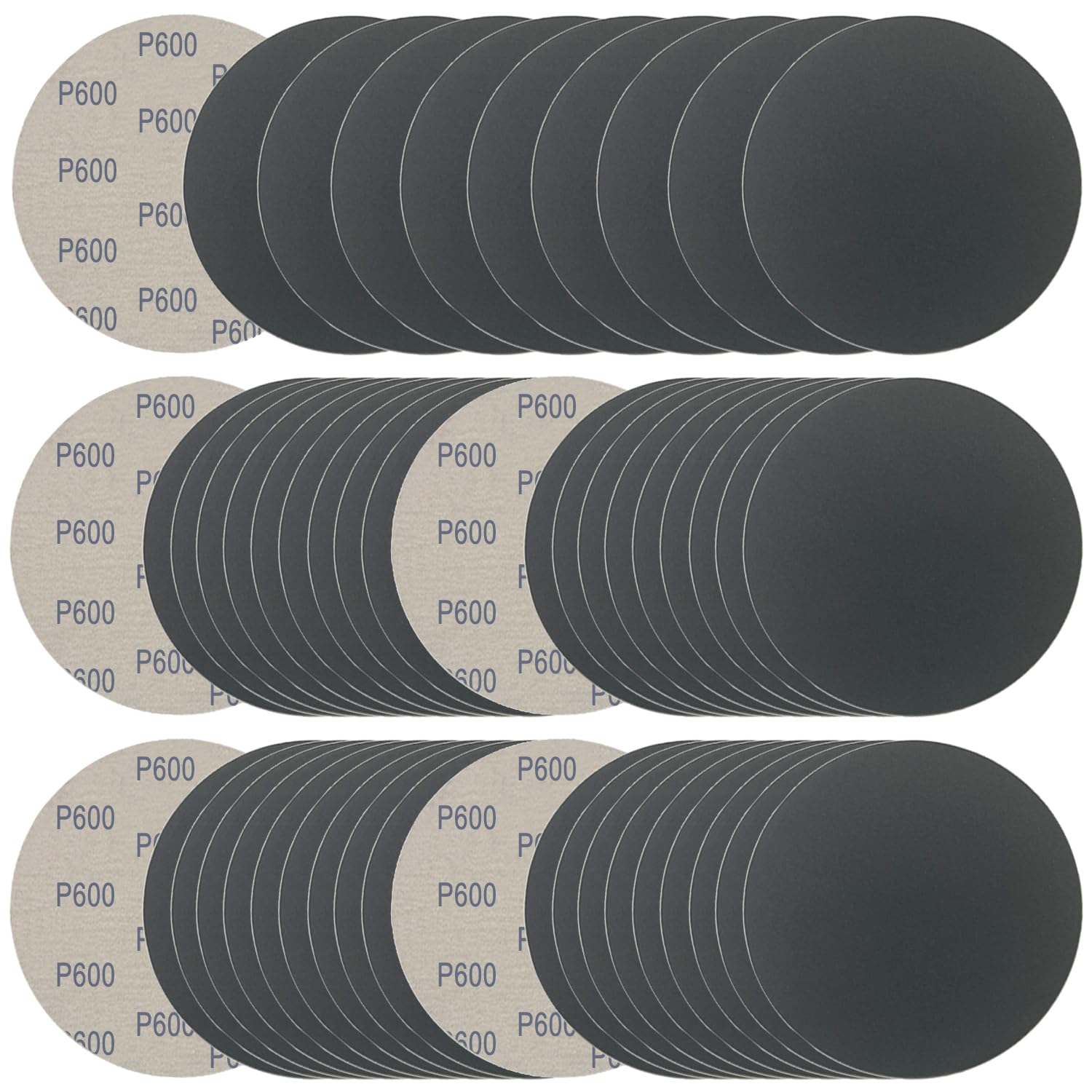 6" Wet Dry Sanding Discs - 50 Pcs Mixed Grits -14