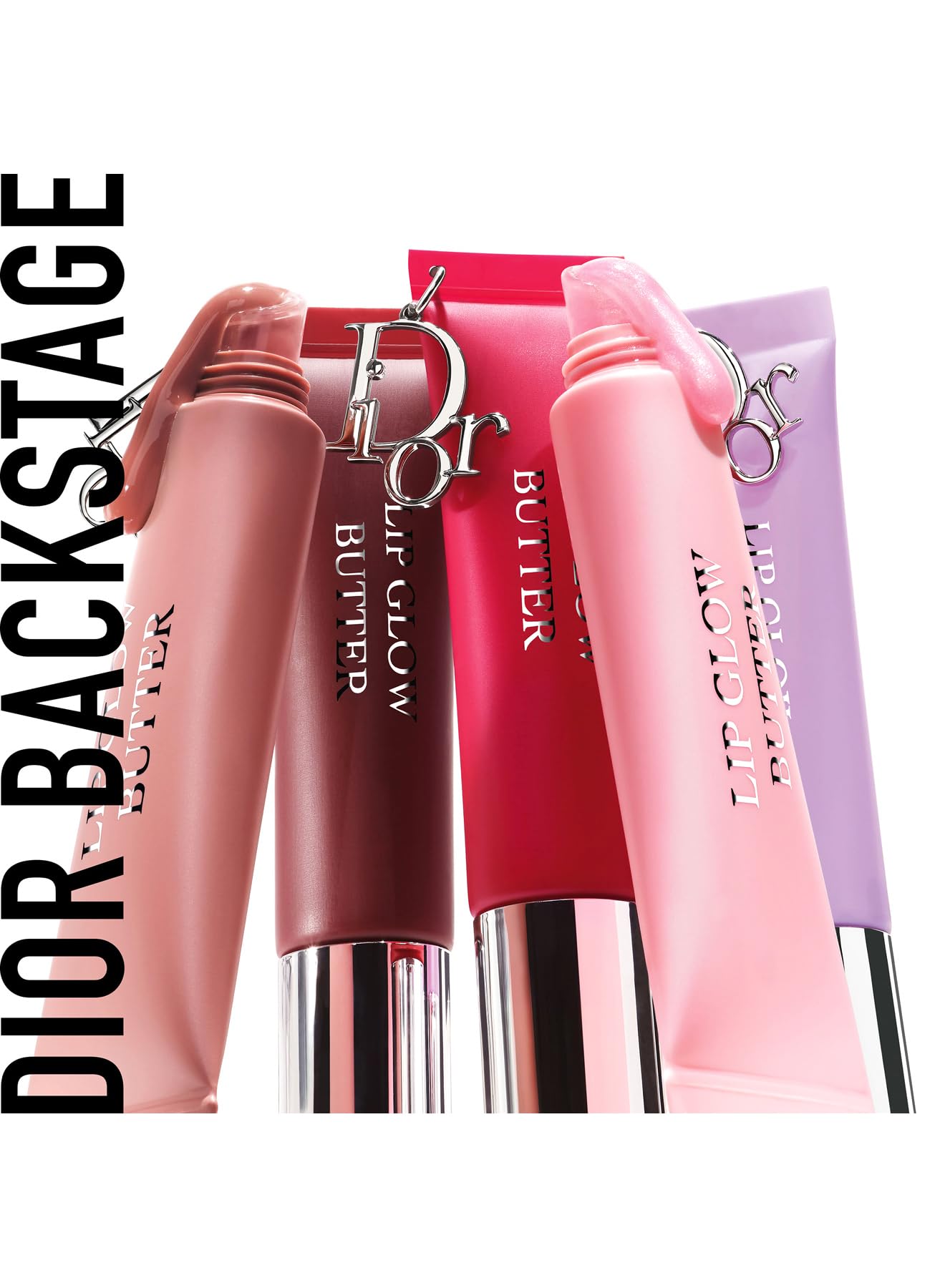 Dior Addict Lip Glow Butter, balsamo per labbra idratante brillante, 5 toni, formula naturale 90%, 24 ore idratante (101 Glazed Pink)