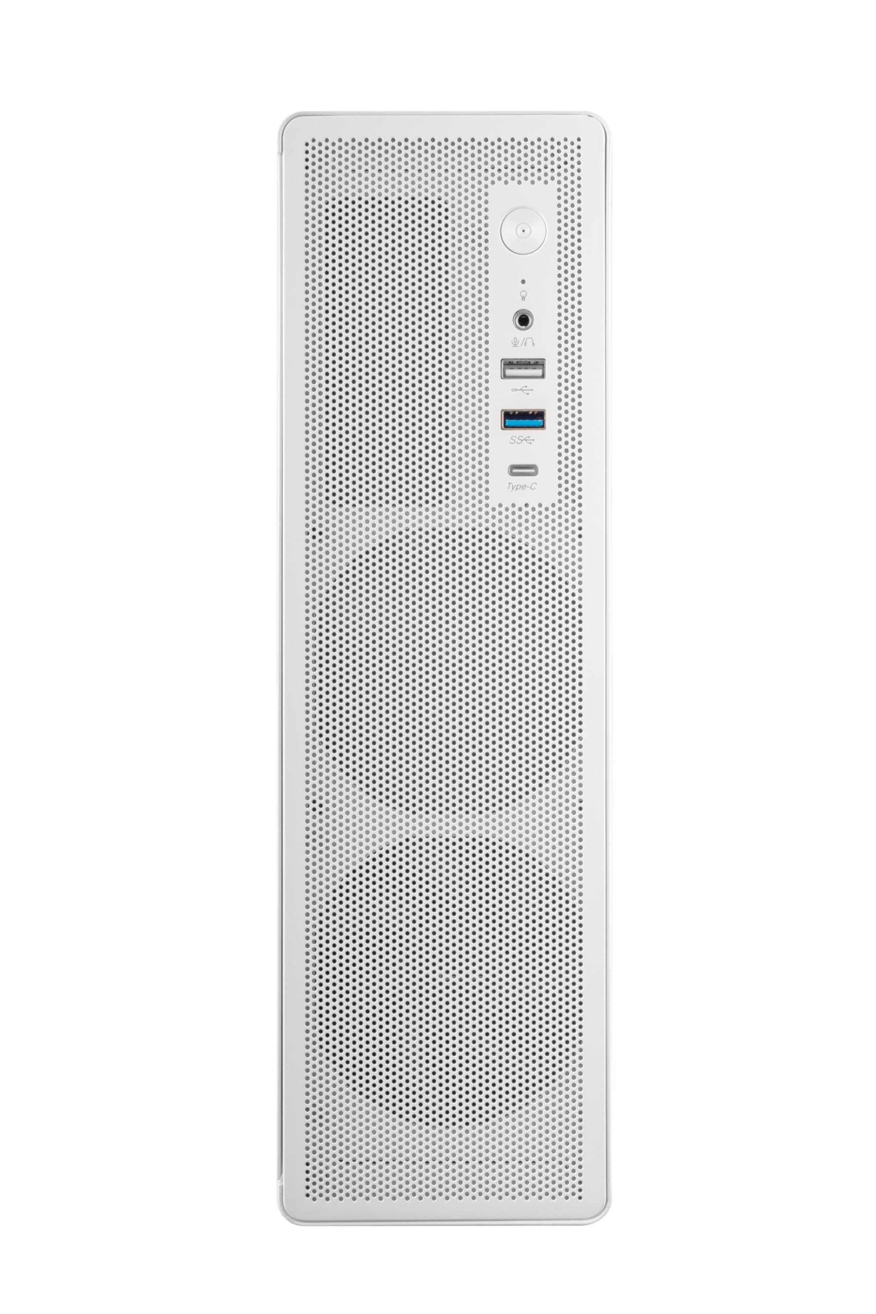 Tacens AEROSLIM500, Obudowa PC MicroATX, Panele Mesh Przeciwkurzowe, Zasilacz TFX 500W, Przedni Wentylator FDB 90mm, Smukła Mini Wieża Kompatybilna z MicroATX i Mini-ITX, USB-C i USB 3.0, Biały
