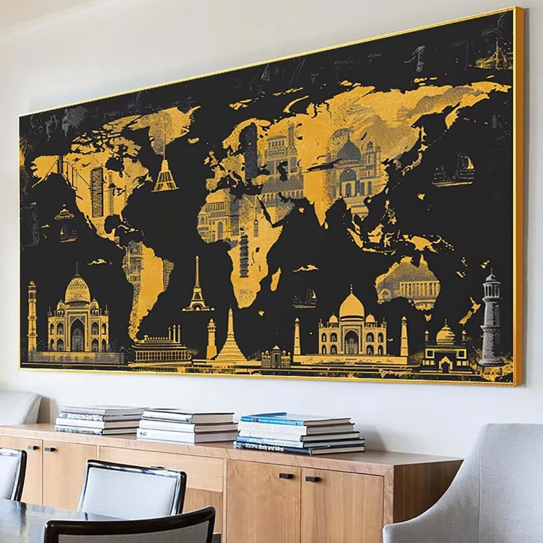 Zestaw do malowania diamentowego 5D, mapa świata, zestaw do malowania diamentami, zestawy artystyczne, dla dorosłych, DIY, pełne wiercenie, diamentowe kropki, klejnot, sztuka, malarstwo, okrągłe