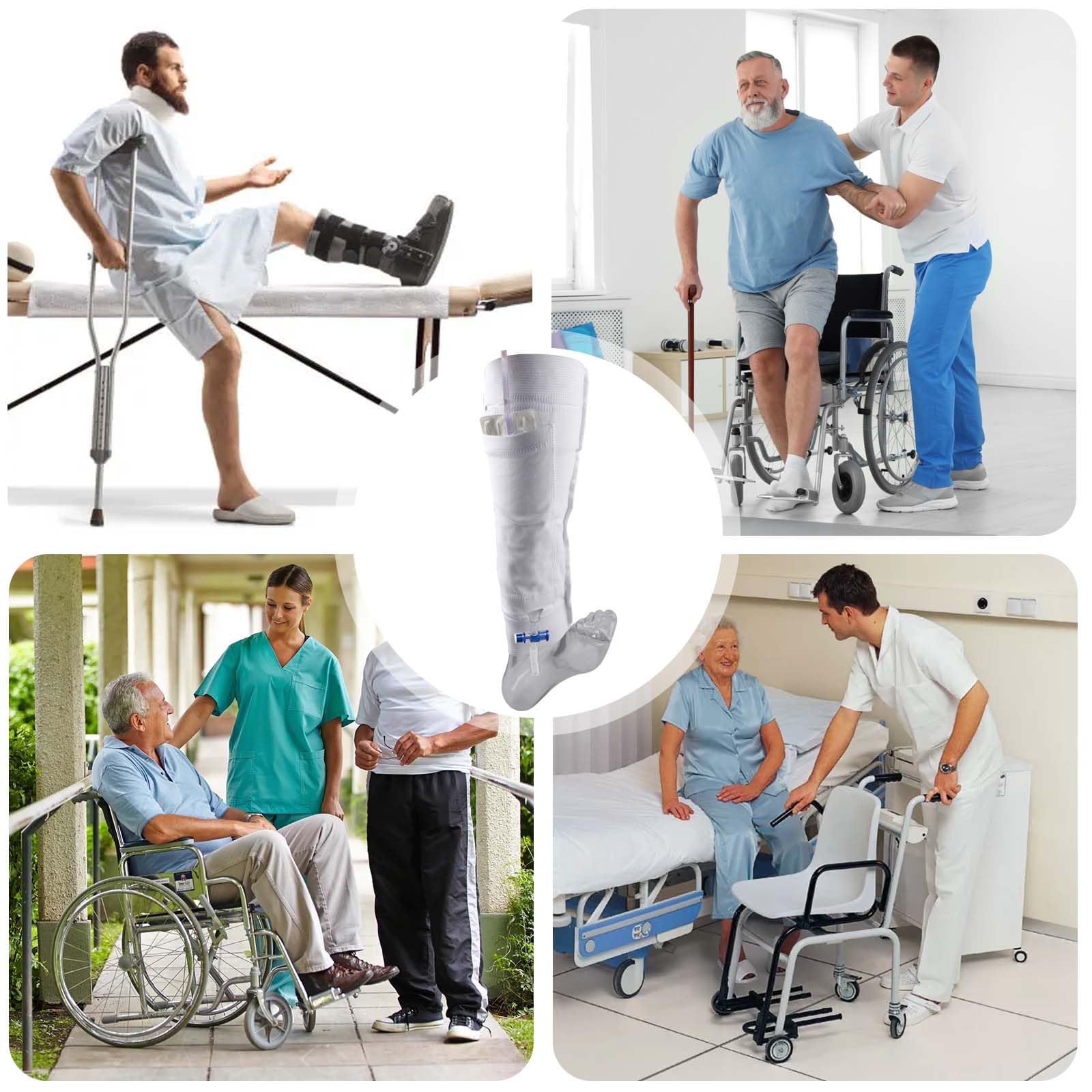 GOMETY - Soporte para bolsas de orina para catéter, para orina y orina, para incontinencia, bolsa de orina (M)
