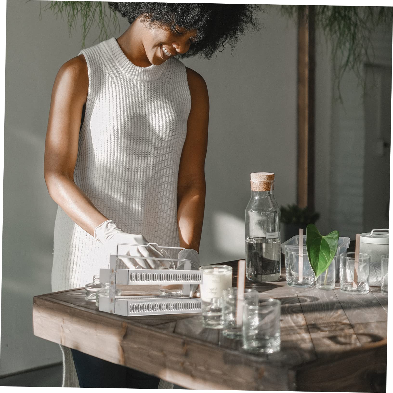 BRIGHTFUFU Slide Drainer Slide Out Storage Bins Tool Tray Dishwasher Rack Slide Staining Tray and Rack Microscope Holder Tool Slide Storage Case Petrographic Slide Tray Silver Stainless Steel