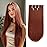 StrRid Hair Extension Clips Straight Invisible 26 Inch Long Thick Synthetic Clip in Extensions 5PCS Soft and Beautiful Copper Red Hairpieces Heat Resistant for Women Weddings Party Daily Use 8.1 Oz
