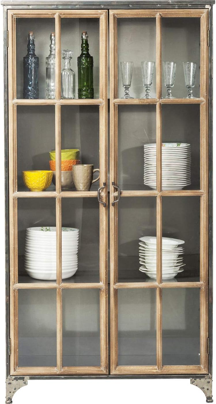 Kare Design Vitrine Kontor, 97cm, stylische Metall Vitrine, Industrial ...
