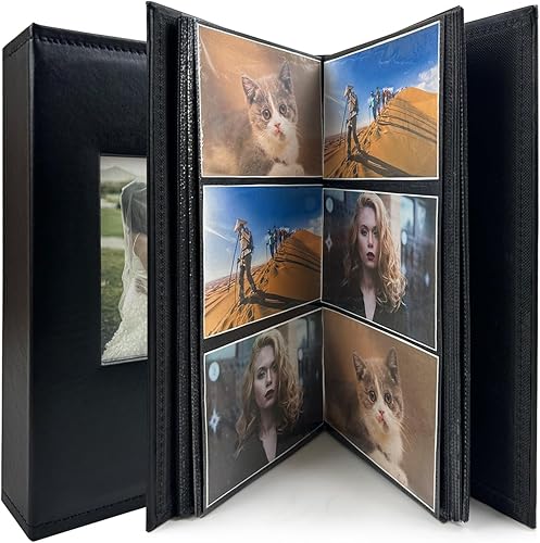 Miniatura 5 de Álbum de fotos de 4 x 6 pulgadas para 300 fotos, cubierta de piel sintética para álbumes de bodas, álbumes de fotos familiares, bolsillo,