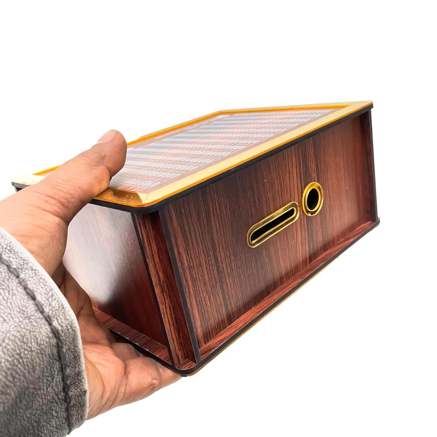 BROCCOLIN Wooden Piggy Bank for Kids & Adults | Money Savings Box with Number Tracker | Coin Cash Box for Savings Challenge | Handmade Wooden Money Bank | Reusable & Durable Money Saver Gift 2