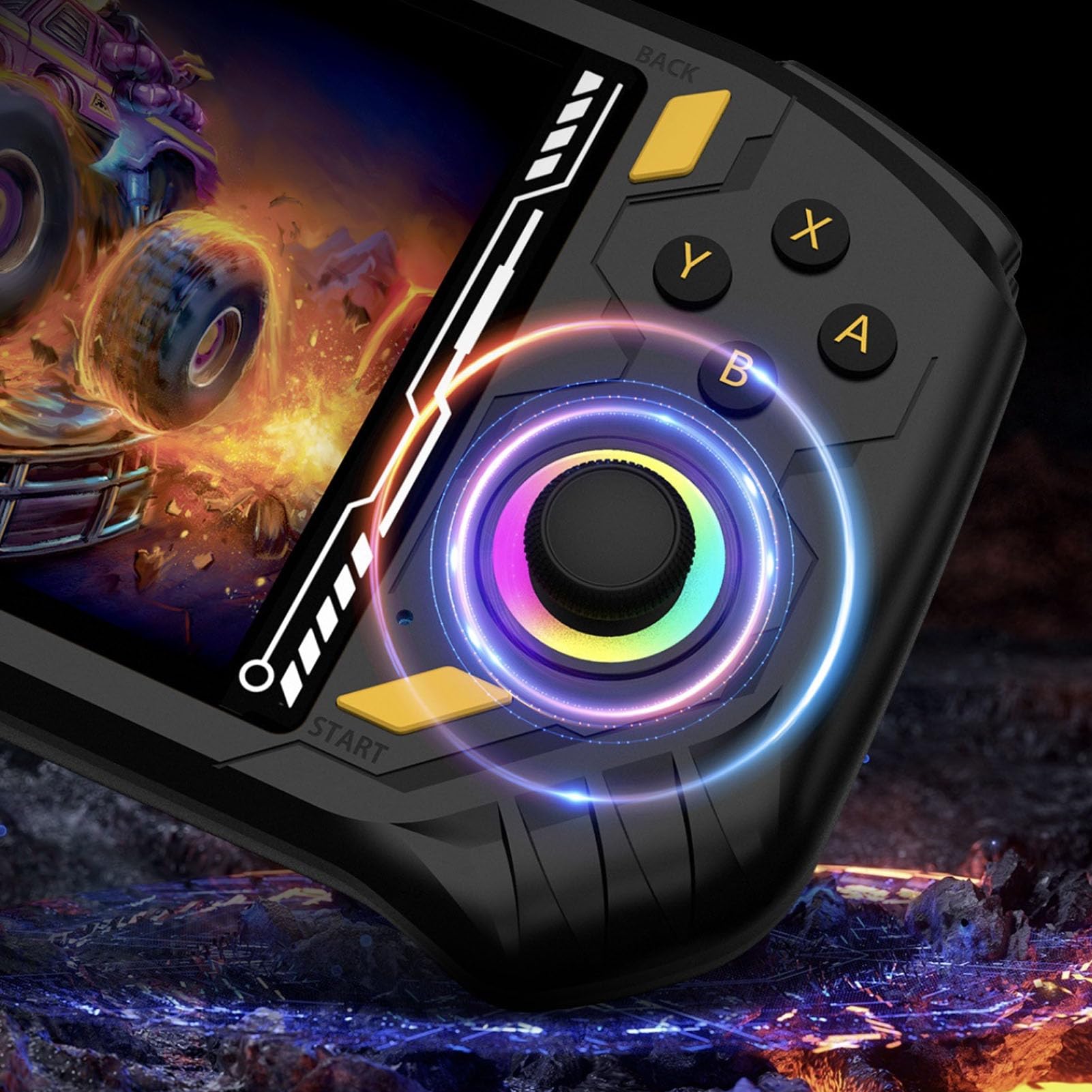Handheld-Spielekonsole mit 5,5-Zoll-Bildschirm. Leistungsstarker Quad-Core für Tragbare Gaming-Enthusiasten. ABS-Material (Black)
