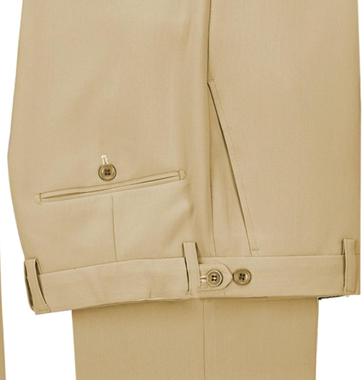 Men's 2 Piece Suit with Metal Clasp Slim Fit Suit Stylish Business Pants Casual Wedding Grooms Tuxedo Suit