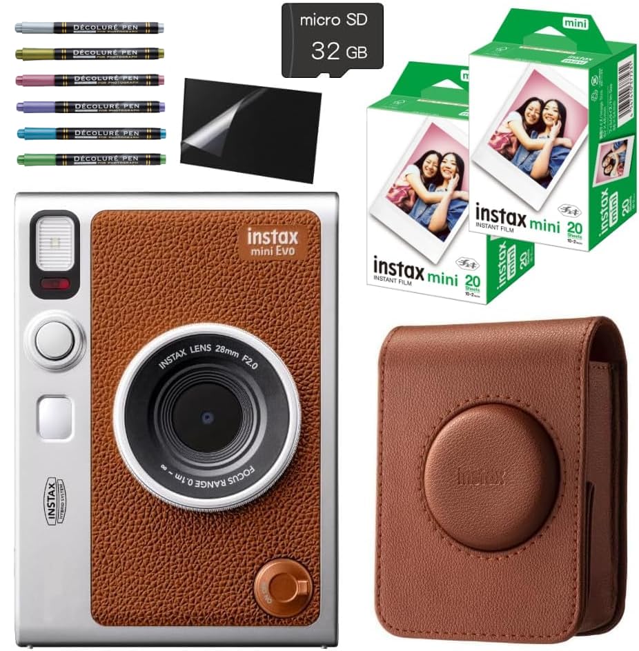 Amazon | チェキ instax mini Evo＆ケース＆チェキフィルム40枚
