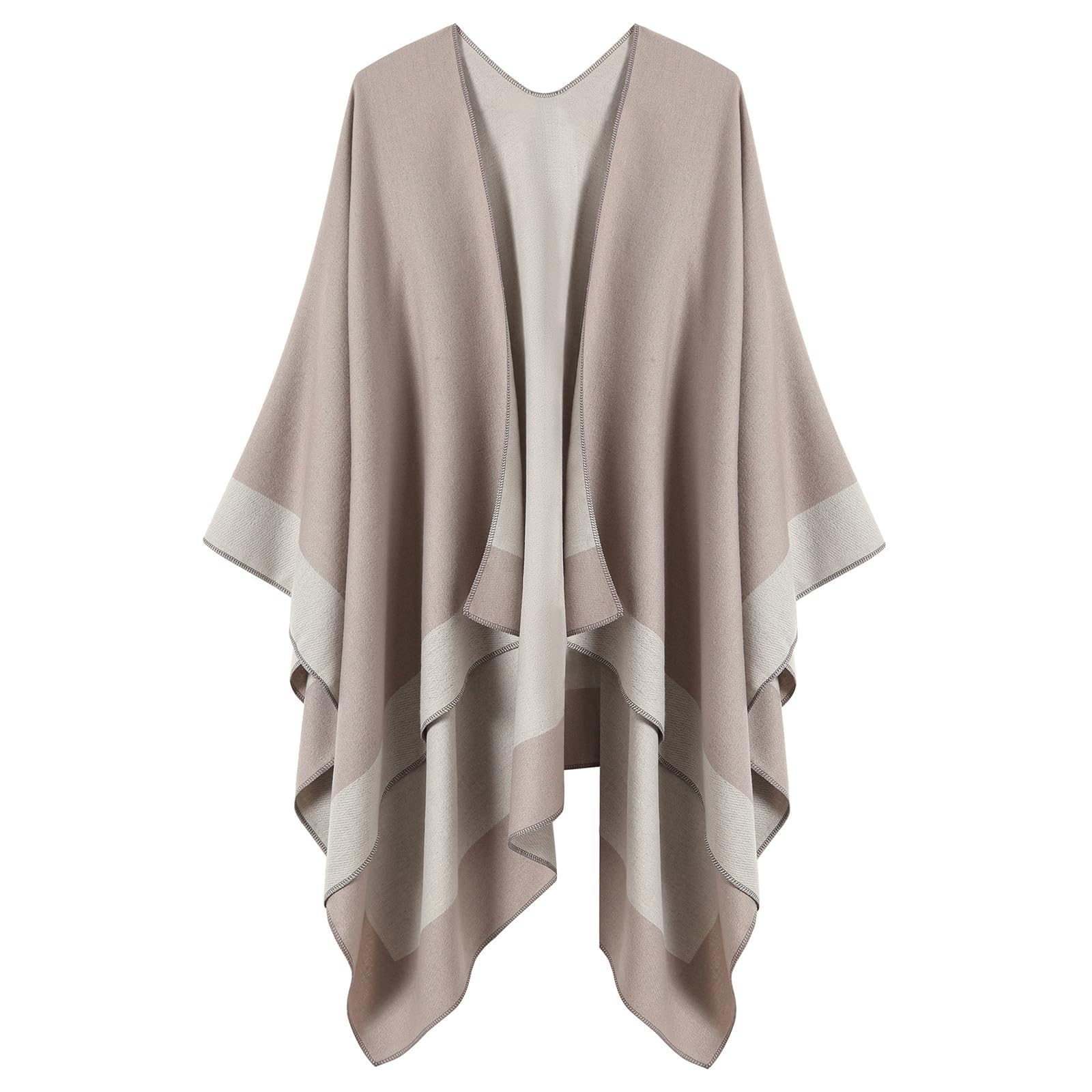 Women's Shawl Wrap Winter Fall Poncho Retro Style Vintage Pattern Cape Wraps Lightweight Open Front Sweater Cardigan