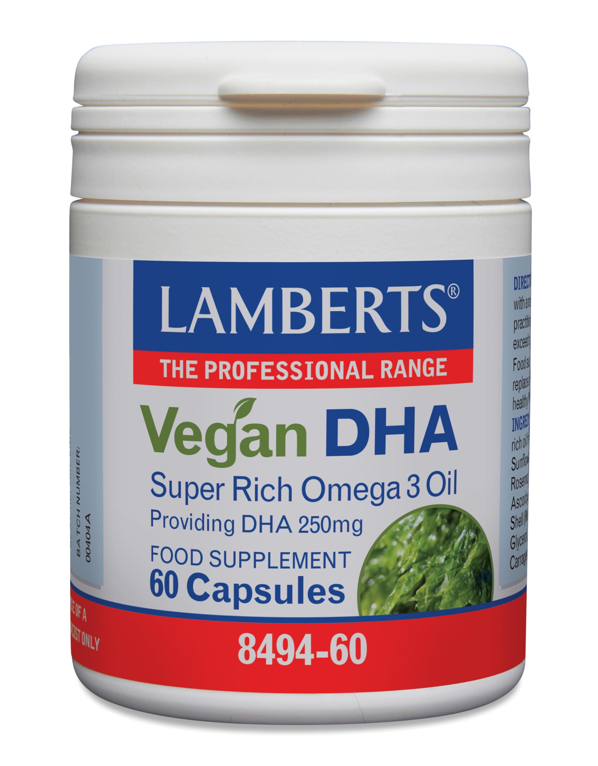 Lamberts Healthcare Ltd. Vegan DHA (250mg DHA) 60 veg. Softgels (vegan)