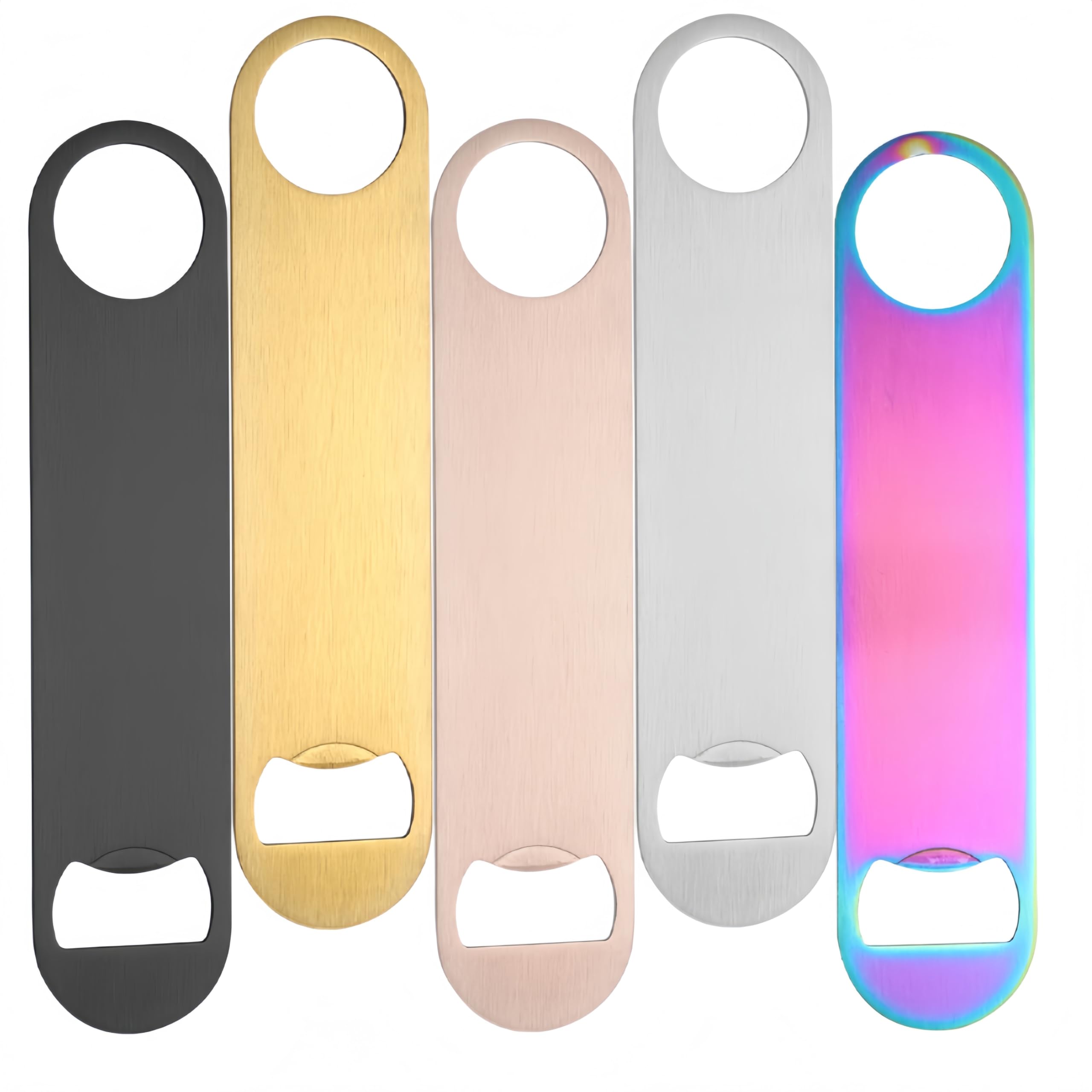Décapsuleur plat en acier inoxydable lot de 4 couleurs pour bars et cuisines