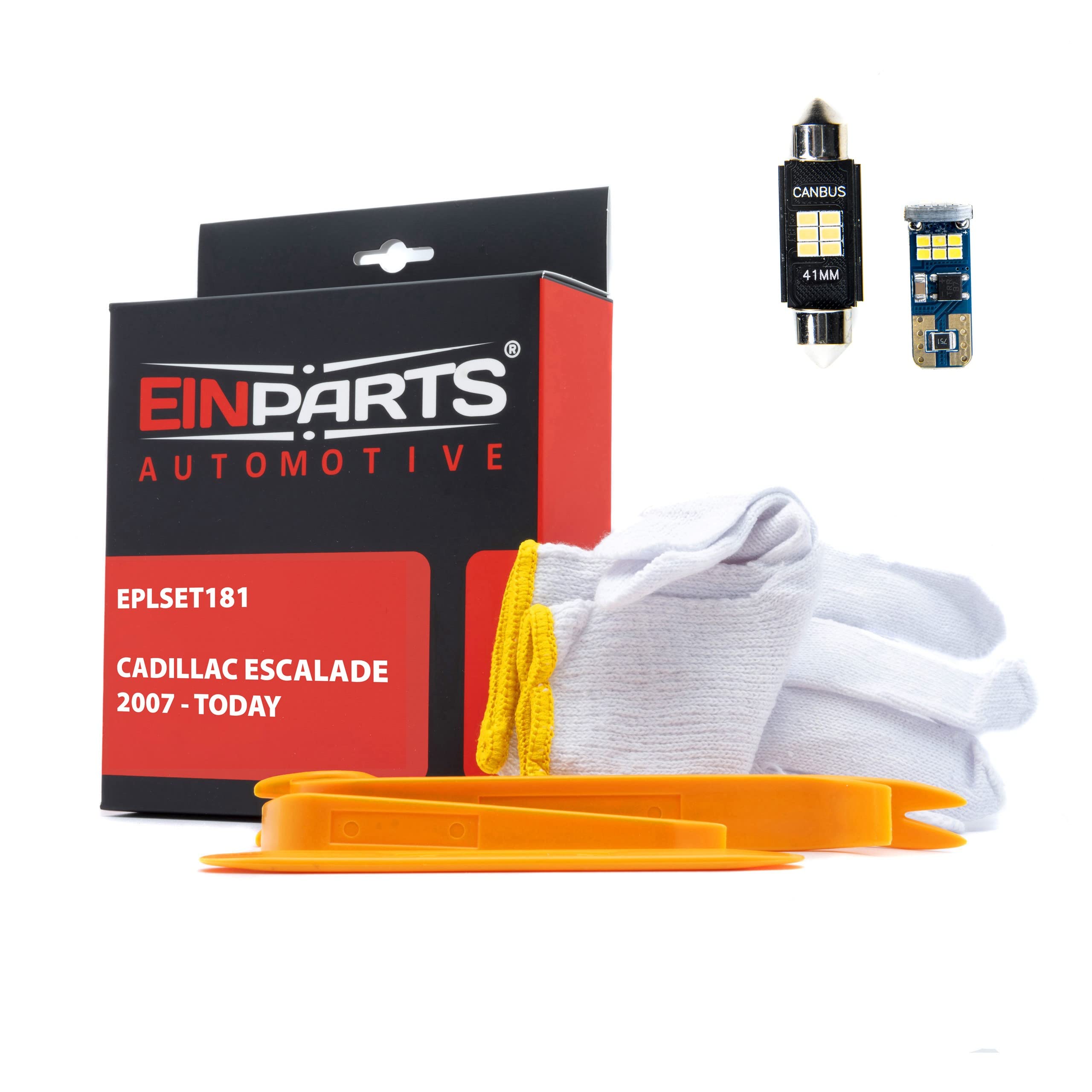 EinParts Juego de Bombillas LED para Coche, Sin errores Can-Bus, para interior de coche especifico para Cadillac Escalade 2007-2014, 17 piezas