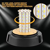 Vista 3 de ASPL Luces de Baliza Intermitente de Advertencia LED, 60 Luces LED Ámbar Intermitentes de Seguridad Estroboscópicas con Magnético y Cable Recto