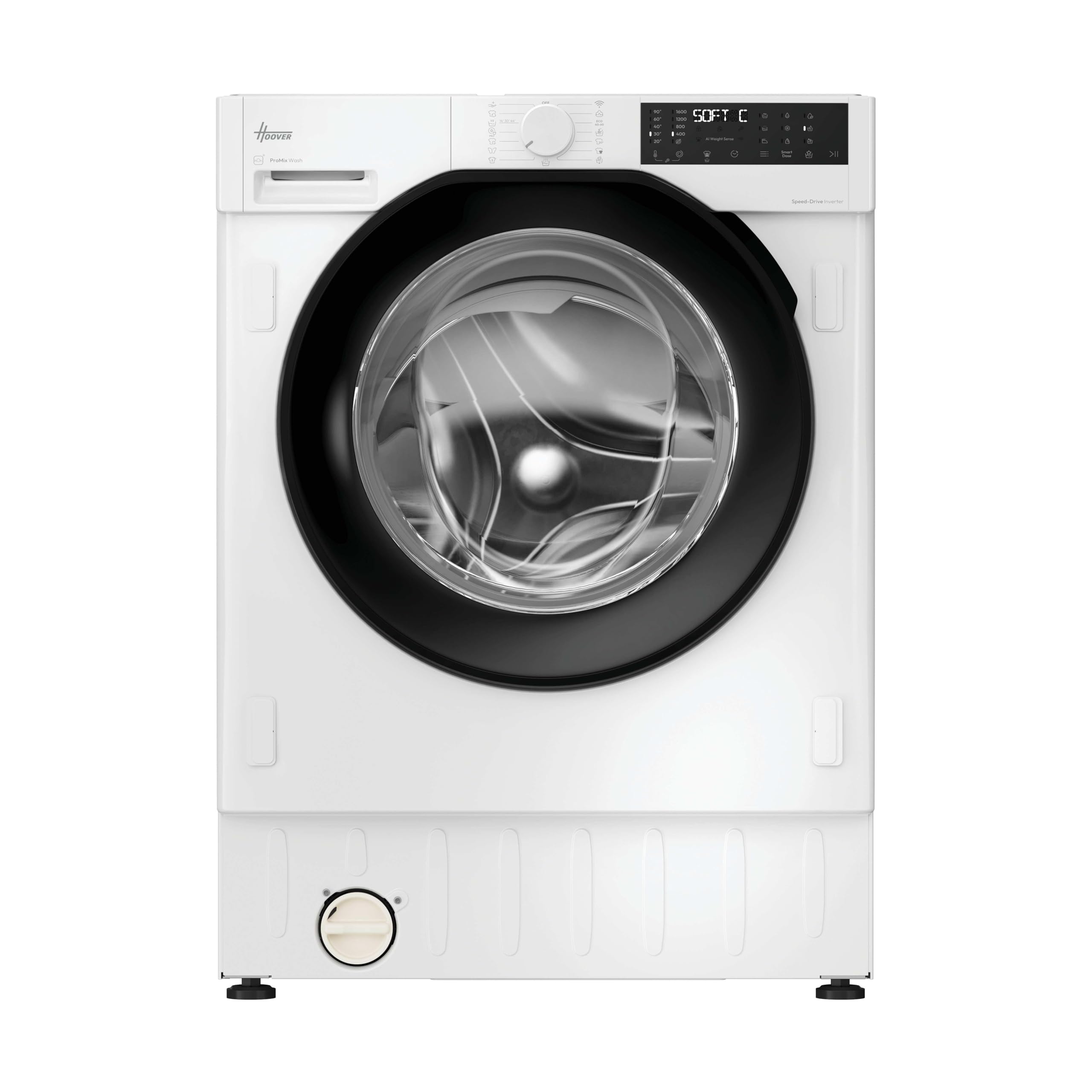 Hoover H-Wash 400 Bh4sd69m6db9-80 Integrated 9Kg Washing Machine With 1600 Rpm - / - A Rated White/Black