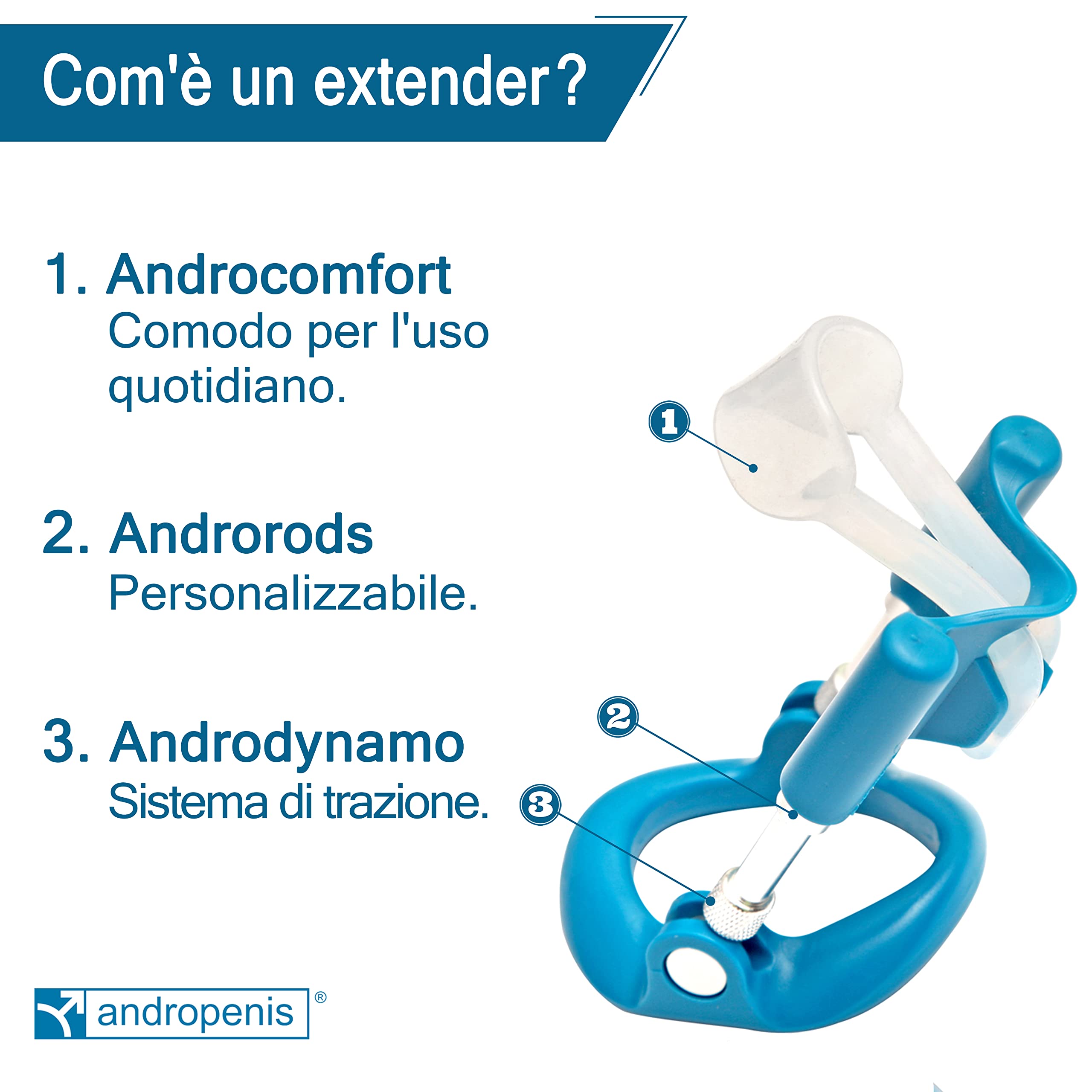 Andropenis Pro, Andropenis Pro Ingrandimento del pene con estensore del pene. Ingrandimento del pene tramite trazione Sviluppatore del pene sicuro per l'aumento senza chirurgia