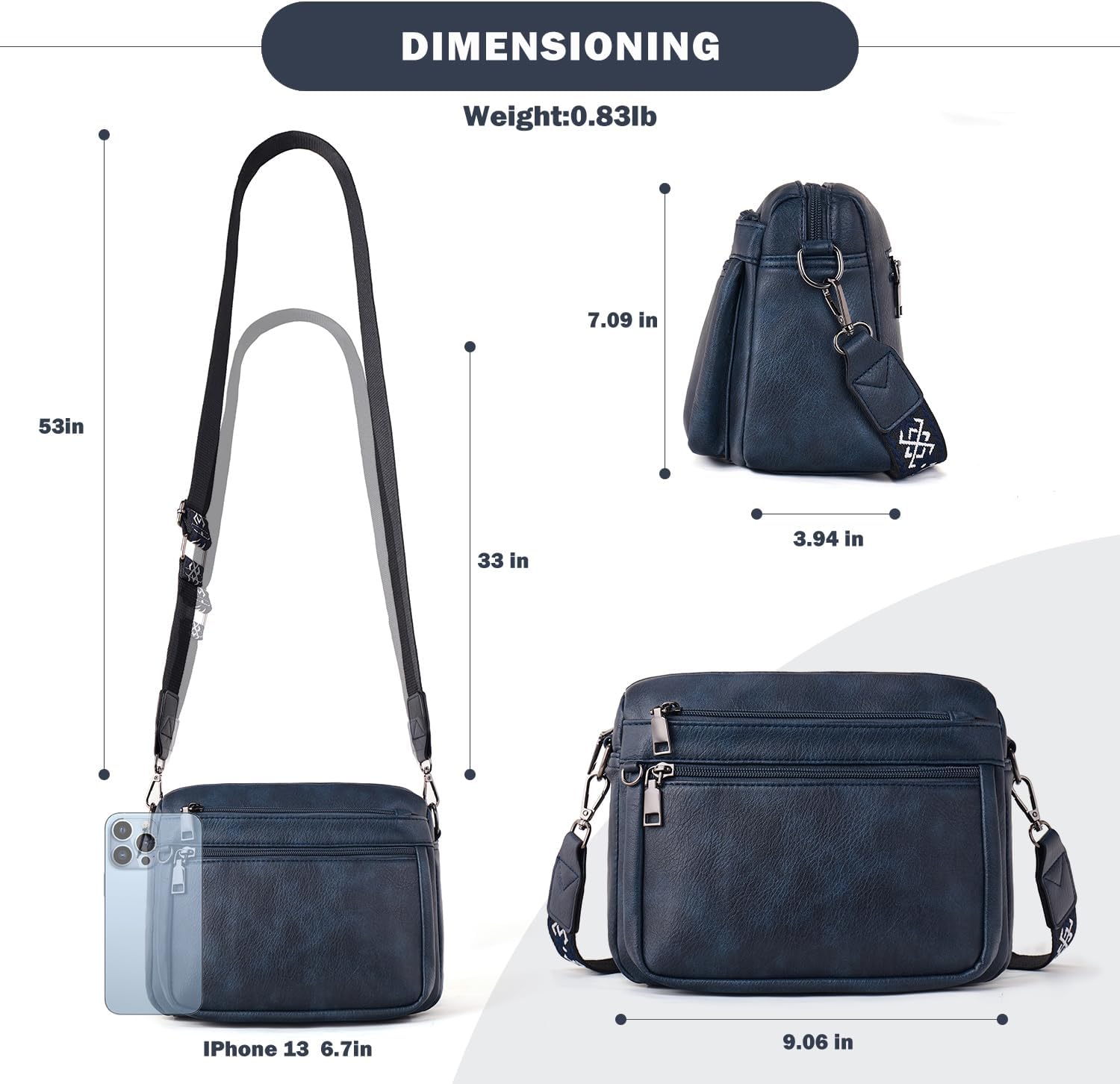 Crossbody Purses for Women Trendy,Vegan Leather Crossbody Bags,Cell Phone Camera Shoulder Handbags with Card Slots - Image 4