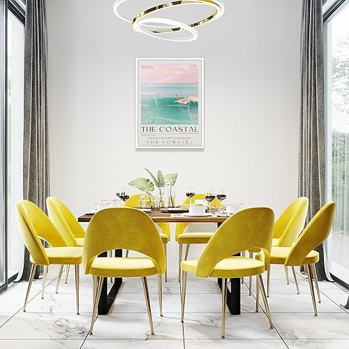 Miniatura 4 de Bittiler Póster retro de vaquera costera para viajes, paisaje marino, surfista, deportes, salvaje oeste, surf, arte, verano, océano tropical, playa,