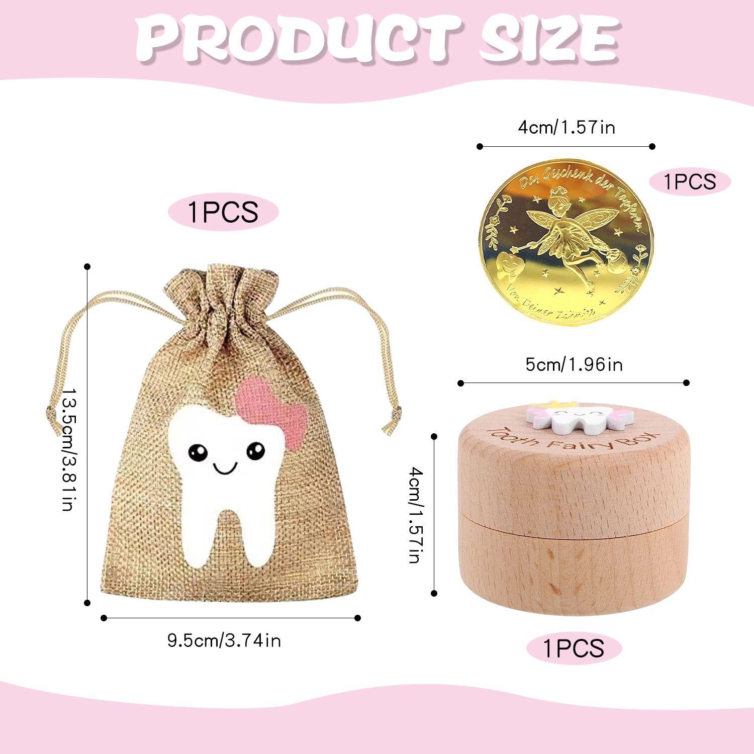 Cadeau De La Fée Des Dents Pour Fille, Set De 2 Pièces Avec