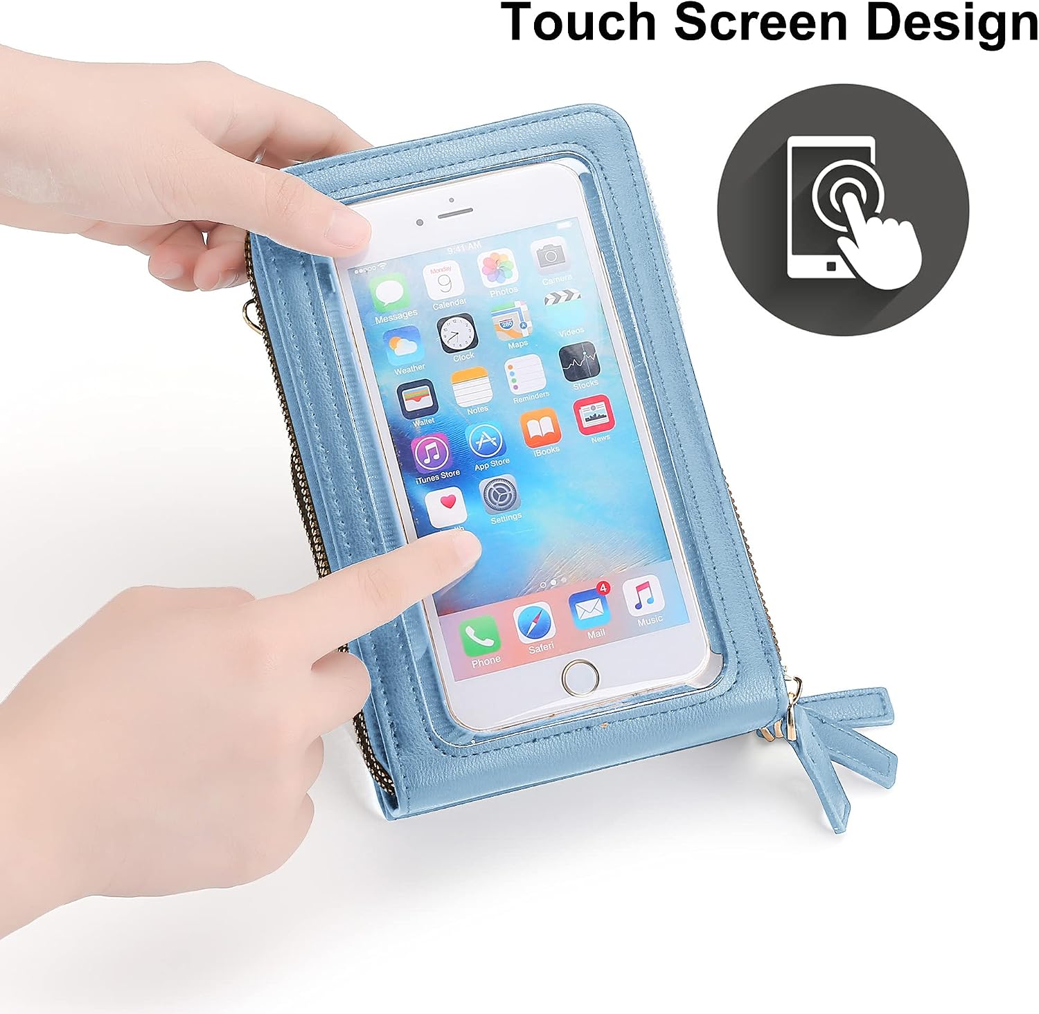 Valleycomfy Small Crossbody Bag For Women Touch Screen Cell Phone Purses and Wallet Lightweight Travel Handbag