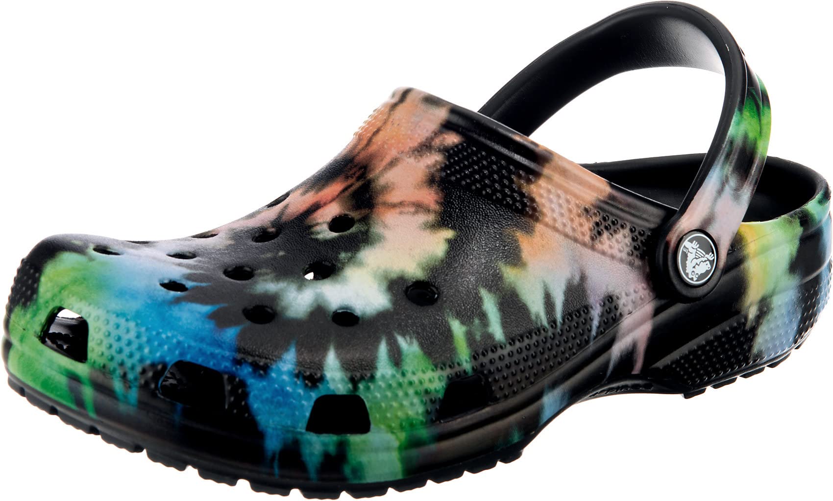 Crocs Unisex-Adult Classic Tie Dye Clog - 9 Women/7 Men Black/Pastel