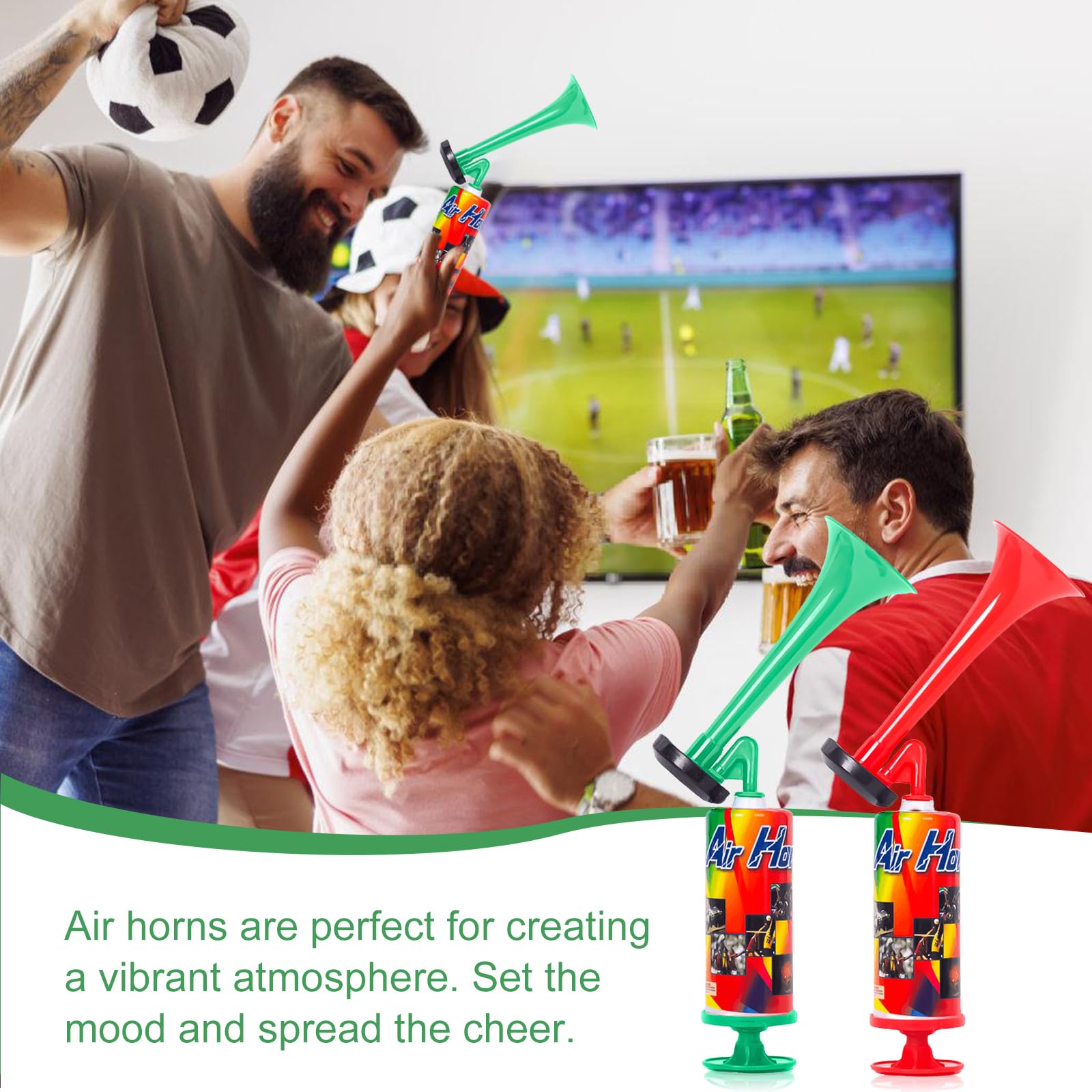 2 cuerno de aire, fanfarria de presión de aire, bomba de mano de presión de aire, bocina de gas, bocina de mano, bocina de aire, bocina de balonmano, bocina de mano, para deportes