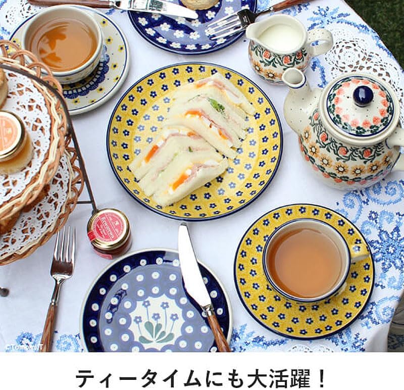 ツェラミカ 花柄食器セット 皿4枚 マグカップ2個 ポーランド食器
