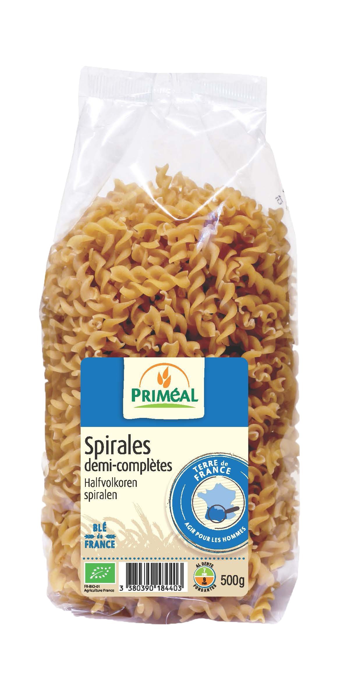 Priméal Spirales 100% France Demi-​Complètes 500 g