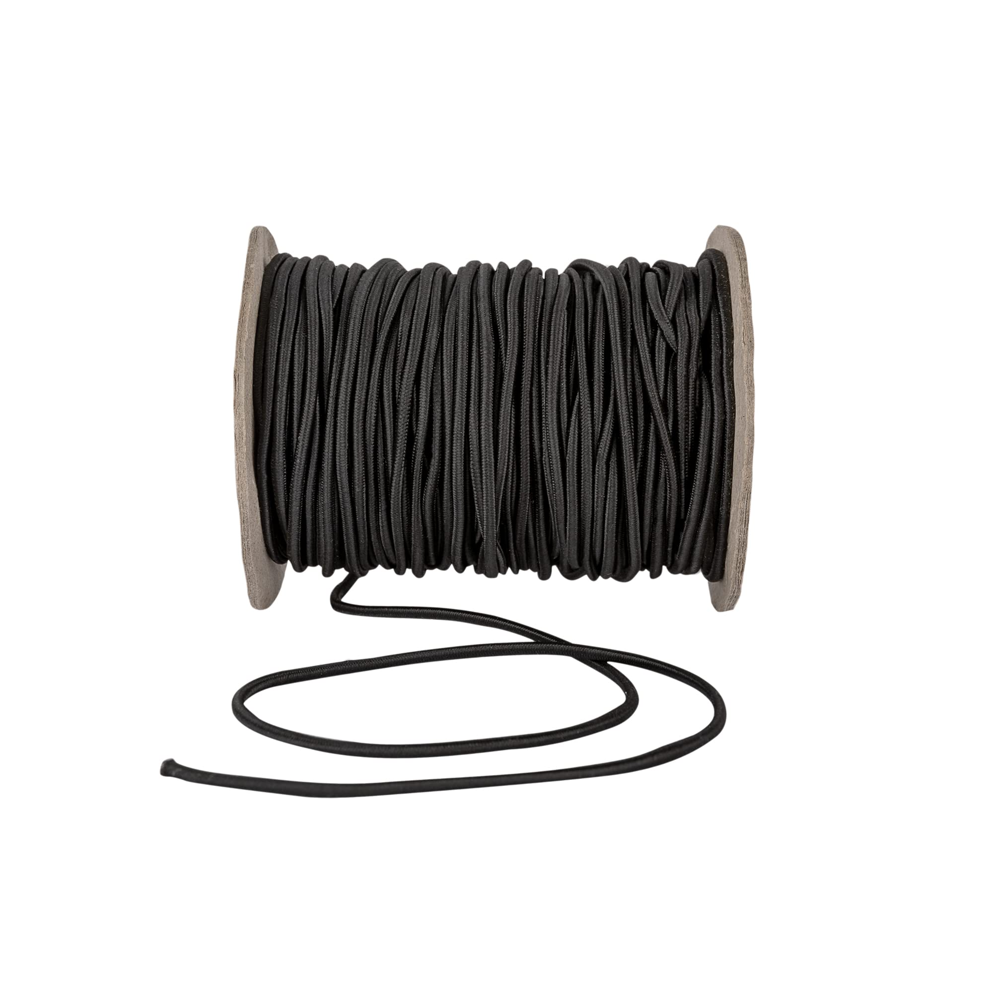 2mm Wide Round Elastic Cord for Sewing Crafting Waistbands Black White - Perfect for Wig Bands Strap Mask Making Dressmaking Accessories Altering Fitting DIY Craft by Discount Fabrics LTD (Black,1m)