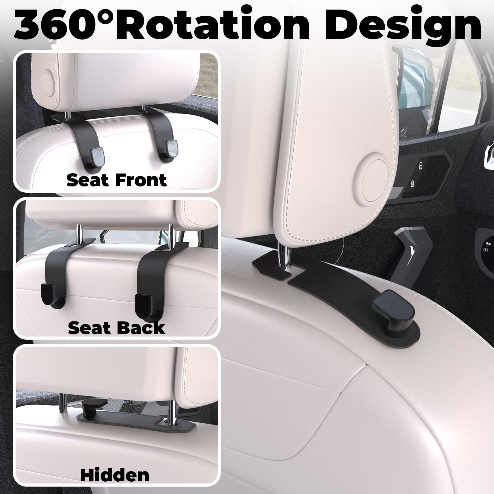 Amazon.co.jp: 車用シートヘッドレストフック2個。シートバック