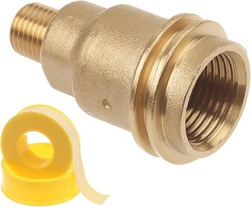 Adaptador de manguera de montaje de gas propano con rosca de tubo de 14 pulgadas y conector QCC1 macho y hembra POL, cinta de rosca de tubería de