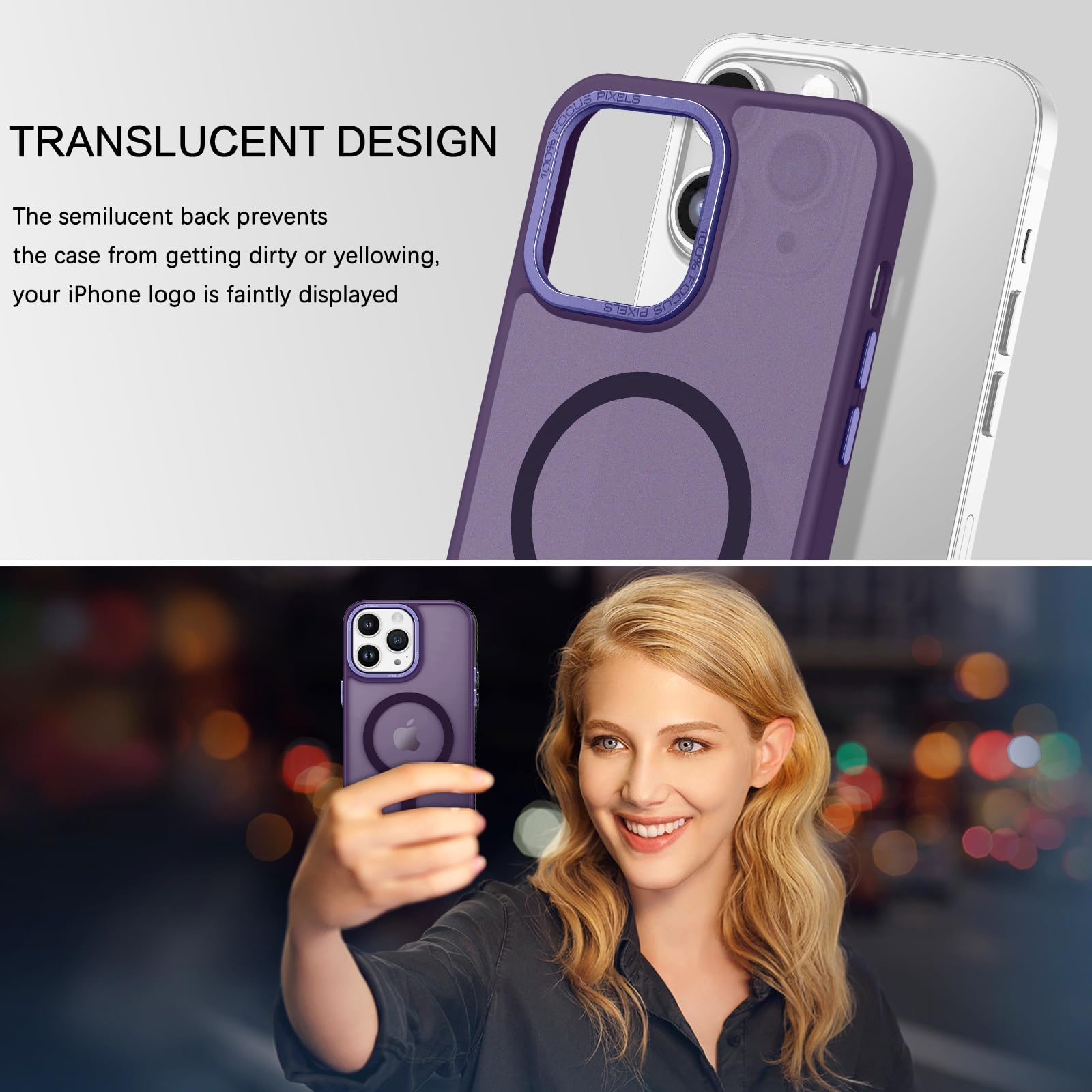 OKZone Cover per iPhone 12 PRO Max (6,5 Pollici) [con Pellicola Proteggi Schermo], Custodia Lucciante con Brillantini Glitters Ultra Sottile Designer Case Cover (Viola