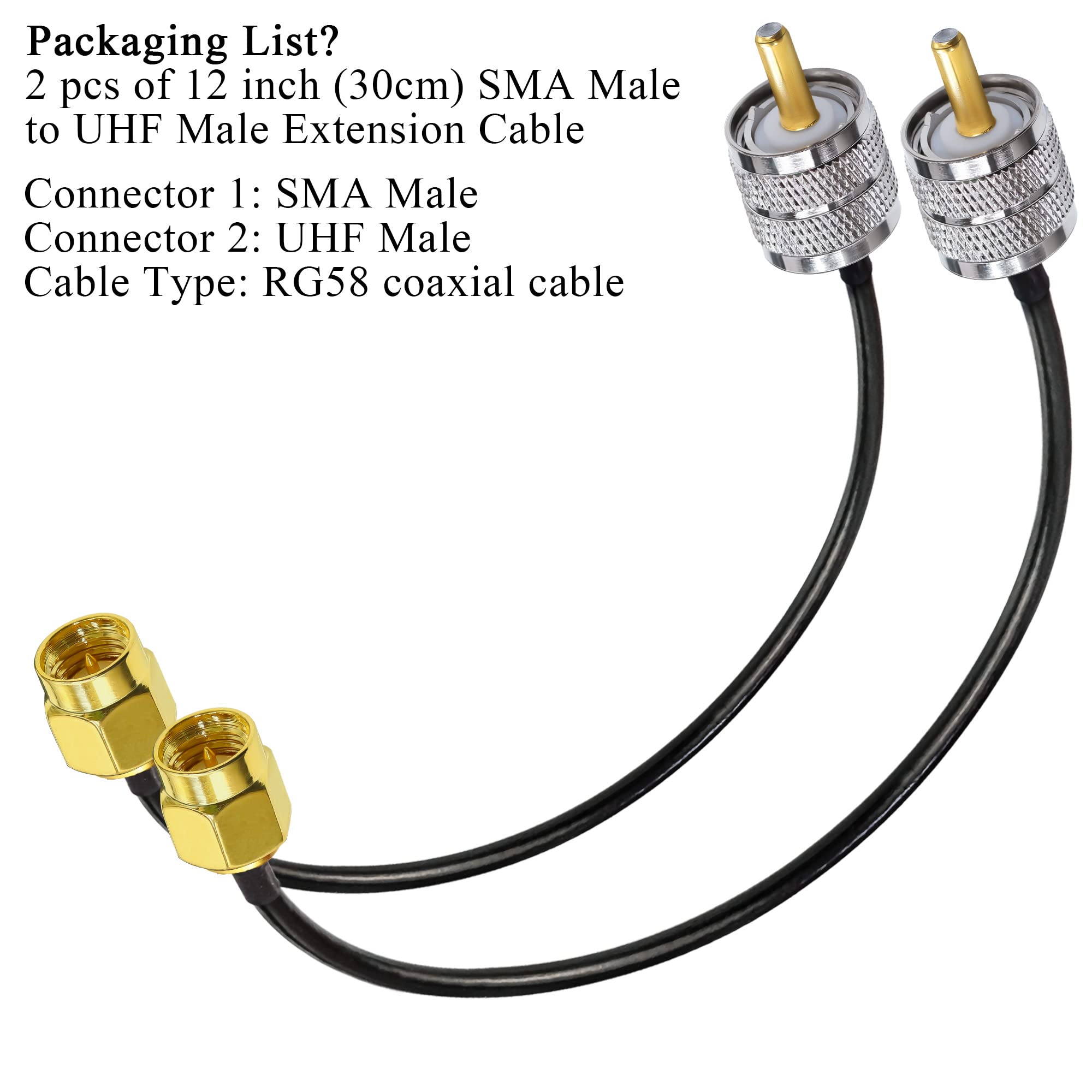 Cavo Prolunga Antenna SMA Maschio-Maschio - RG58, 1 Metro, Per WiFi, Bluetooth, Router GSM - Foto 3