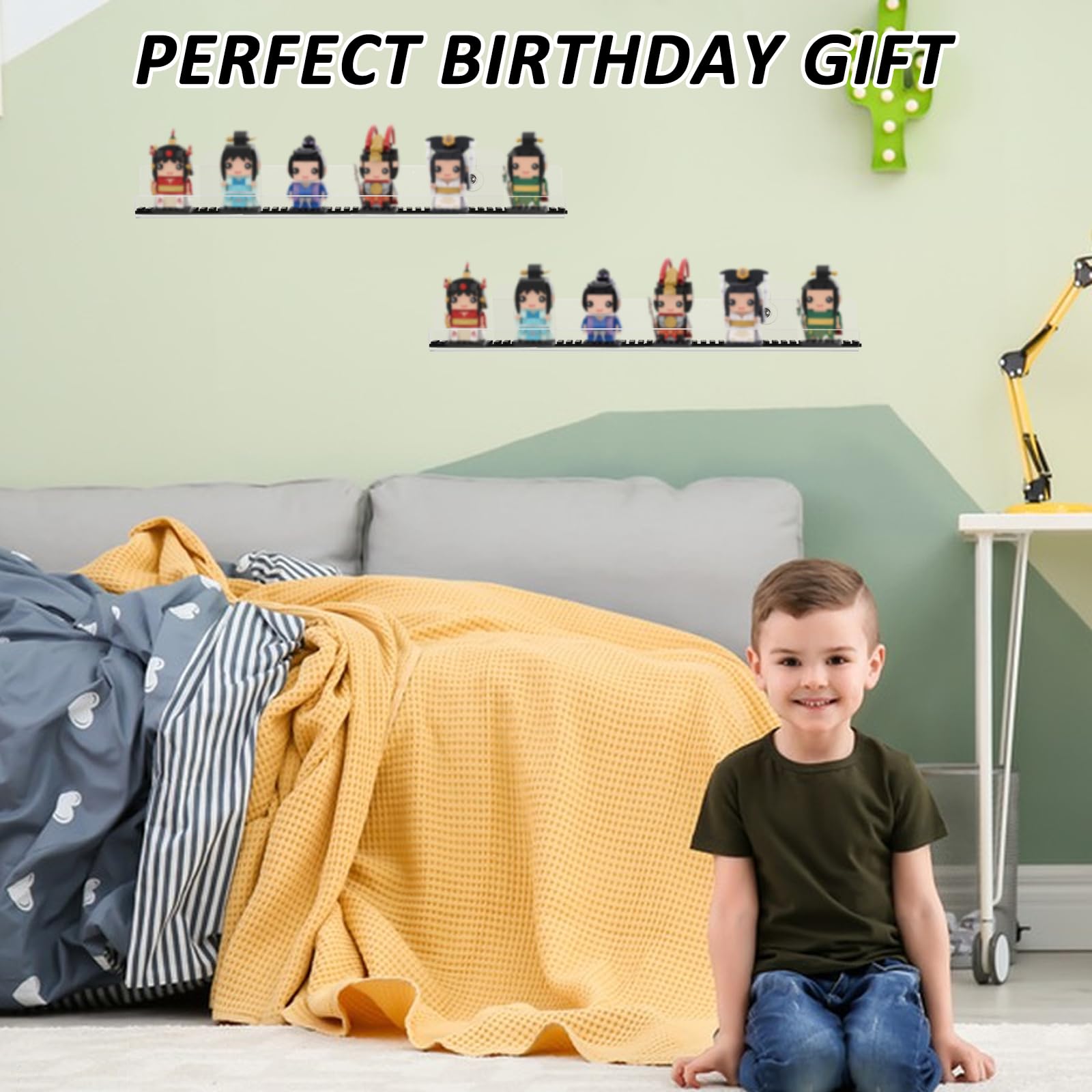 Lot de 4 présentoirs pour objets de collection à fixer au mur | Lot de 4 présentoirs de figurines imperméables en acrylique transparent – Boîte de présentation étanche à la poussière pour