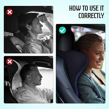 Buy BHAVYTA Car Seat Headrest Neck Rest Cushion, Car Neck Pillow Durable 100% Pure Memory Foam Neck Pillow With Breathable Removable Cover, Comfortable Ergonomic & Neck Pain Relief Online At Best Prices