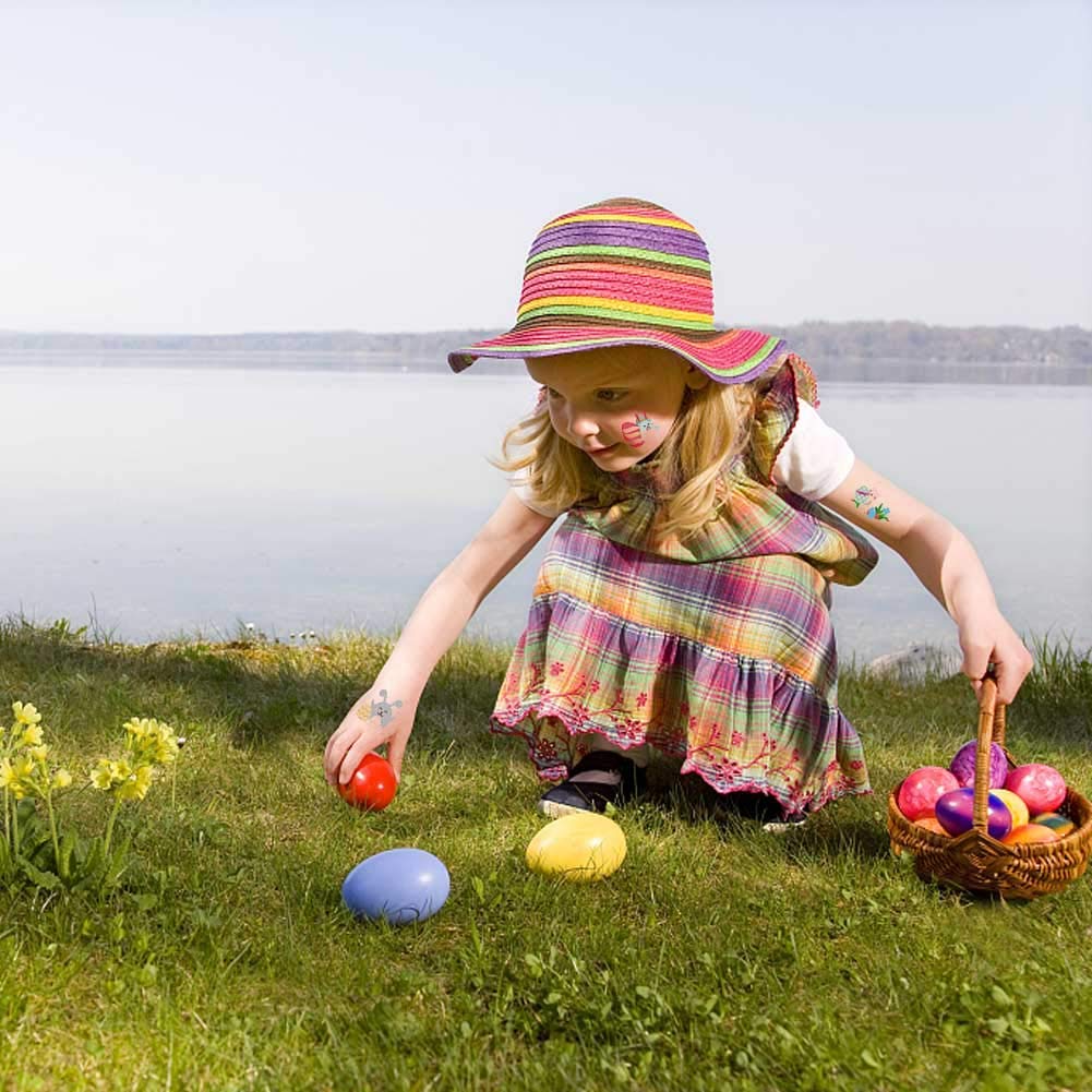 UMEELR Prefilled Easter Eggs Surprise Toys with Colorful Wind-Up Jumping Bunnies and Chicken for Novelty Basket Stuffers, Egg Hunt Party Favors, 8 Pack